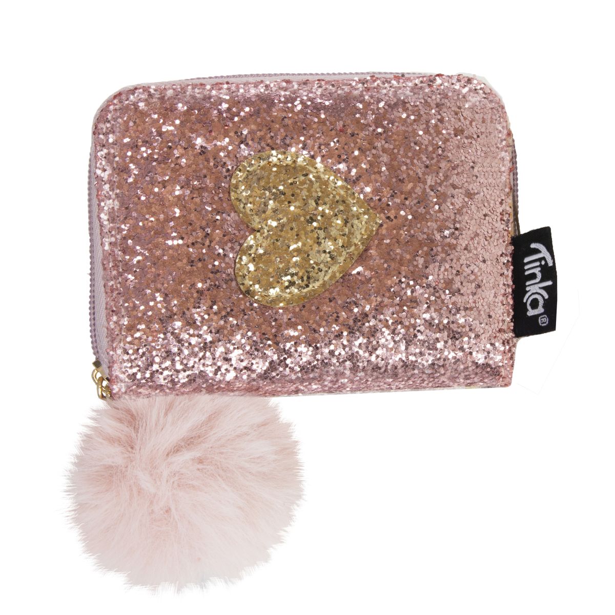 LOMMEBOK ROSA M/HJERTE TINKA WALLET