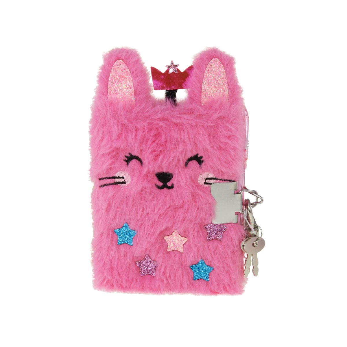 DAGBOK MINI M/PENN KANIN ROSA 10,8x8,5CM MED LÅS TINKA