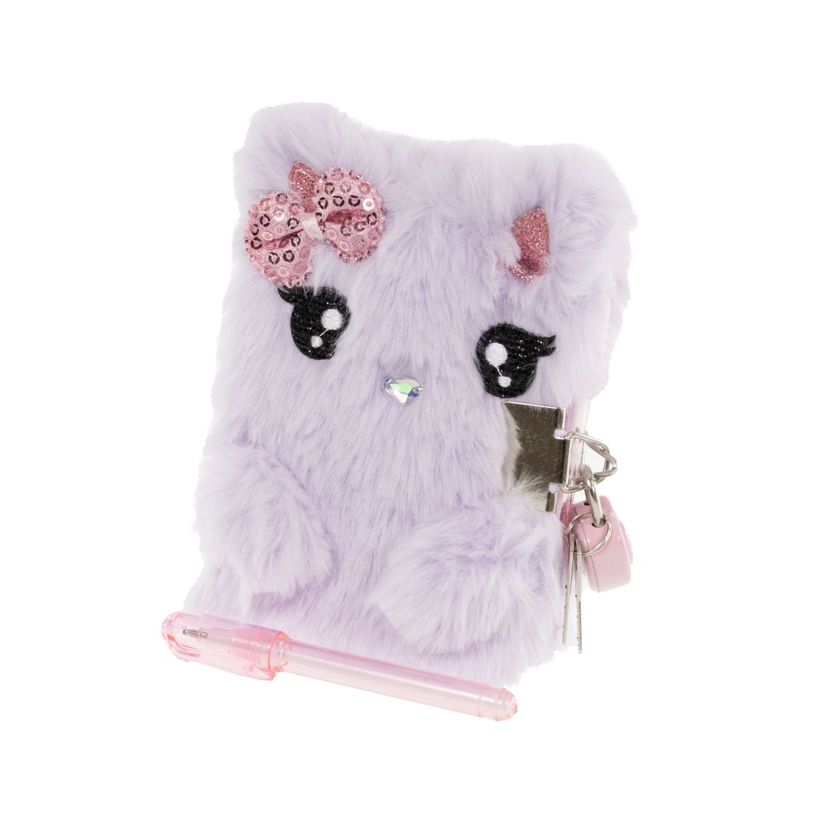 DAGBOK MINI M/PENN KATT 10,8X8,5CM MED LÅS TINKA