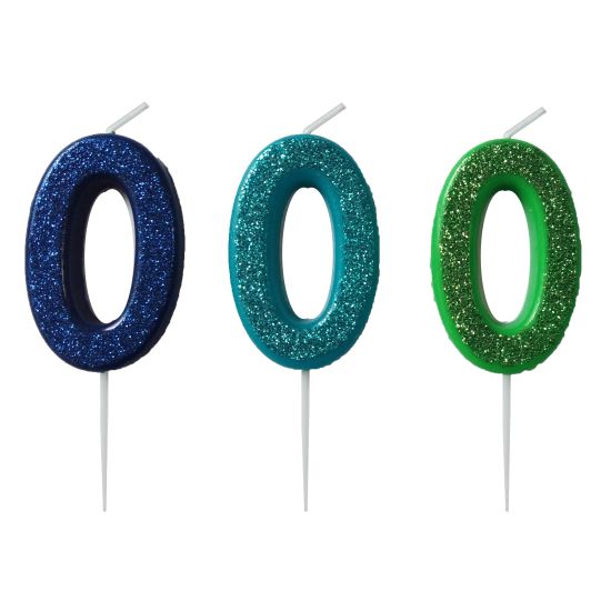 KAKELYS 0 M/GLITTER LYS BLÅ,MØRK BLÅ, GRØNN