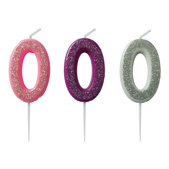 KAKELYS 0 M/GLITTER ROSA, LILLA, SØLV