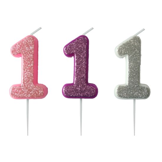 KAKELYS 1 M/GLITTER ROSA, LILLA, SØLV KAKELYS 1 M/GLITTER ROSA, LILLA, SØLV