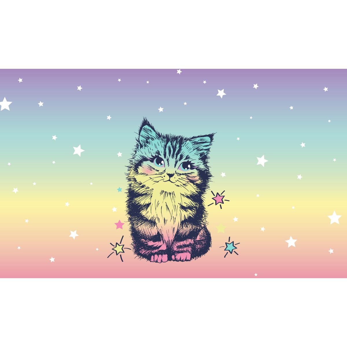 SKRIVEUNDERLAG PUSEKATT 59,8x36,5CM