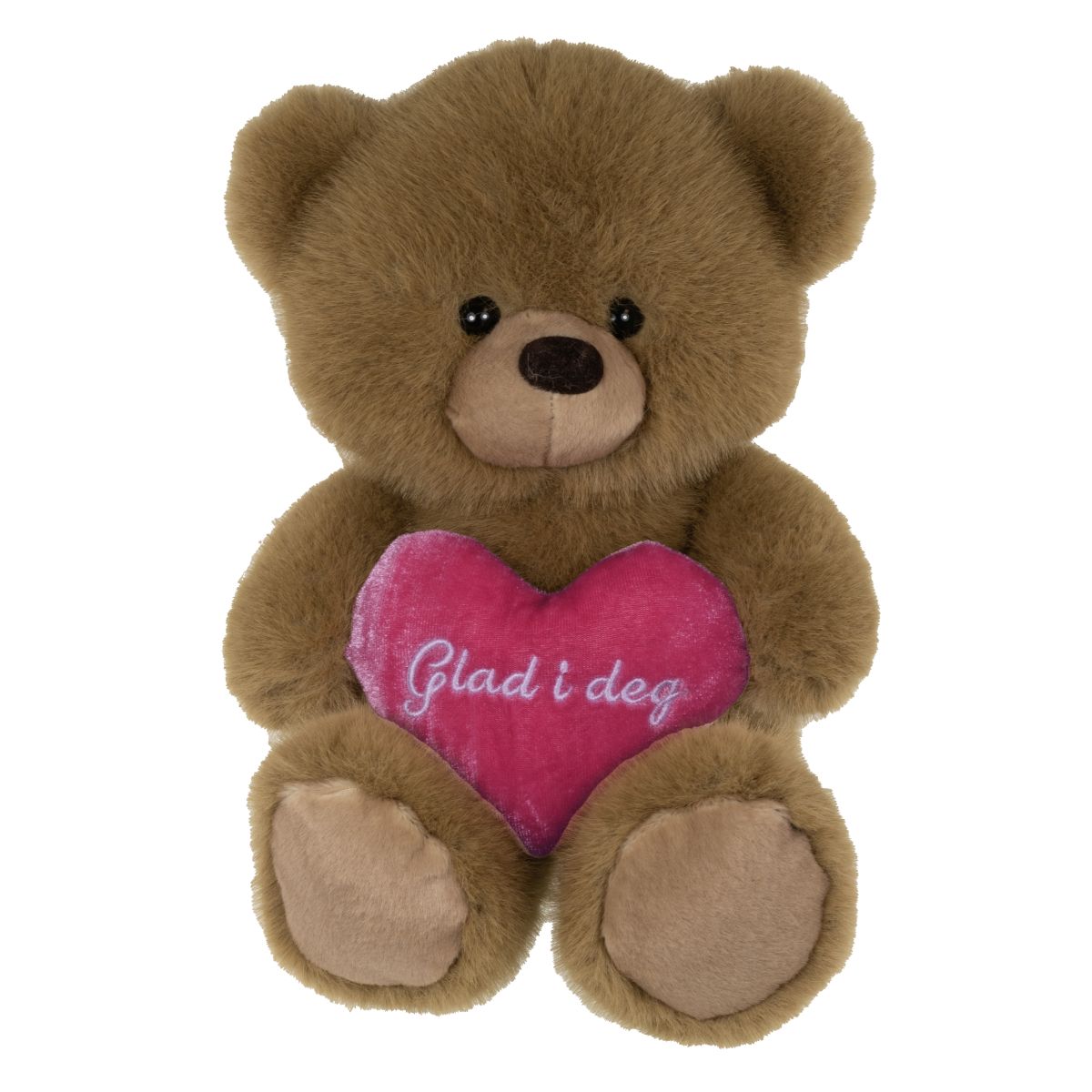 BAMSE M/ROSA HJERTE 23CM - GLAD I DEG TINKA