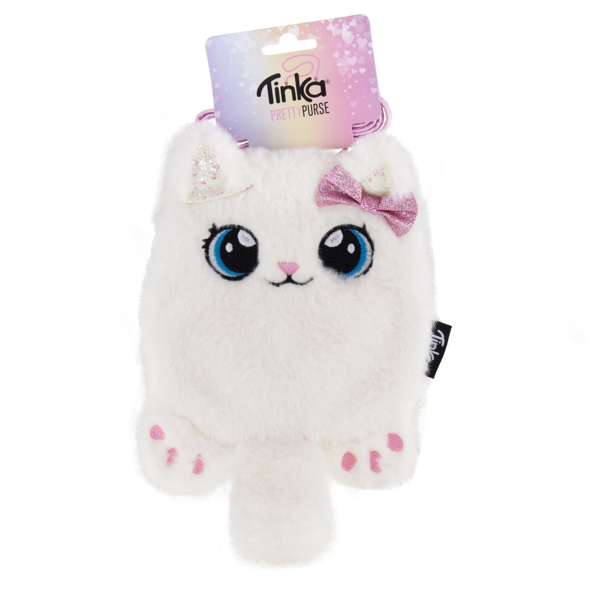 VESKE PLYSJ KATT HVIT TINKA PRETTY PURSE