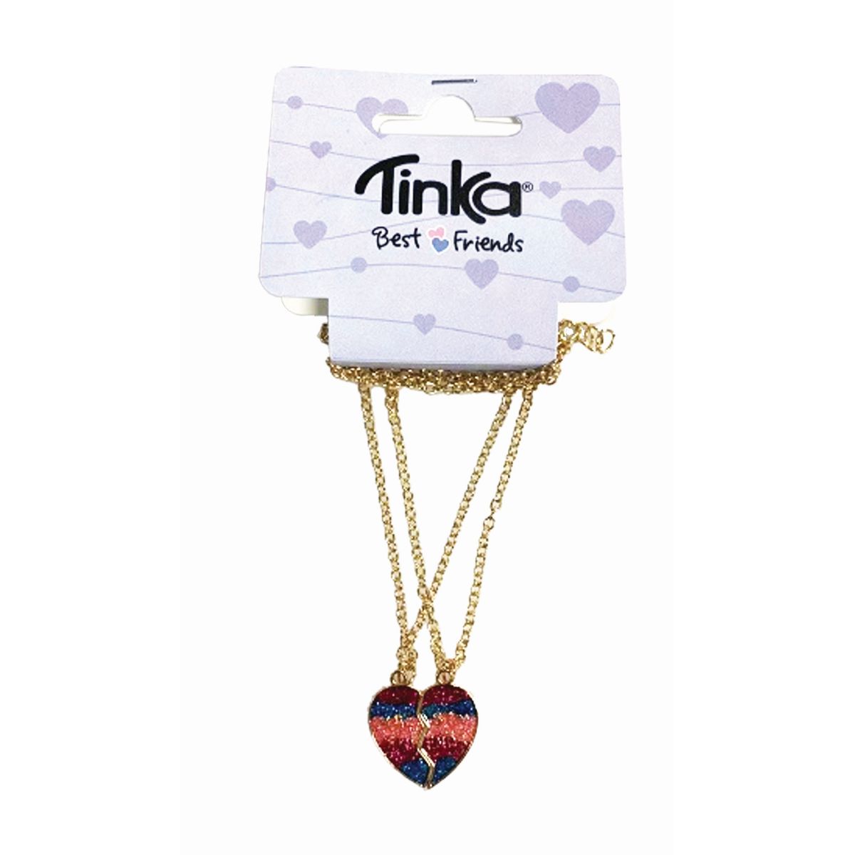 KJEDE 2STK HJERTE TINKA BEST FRIENDS