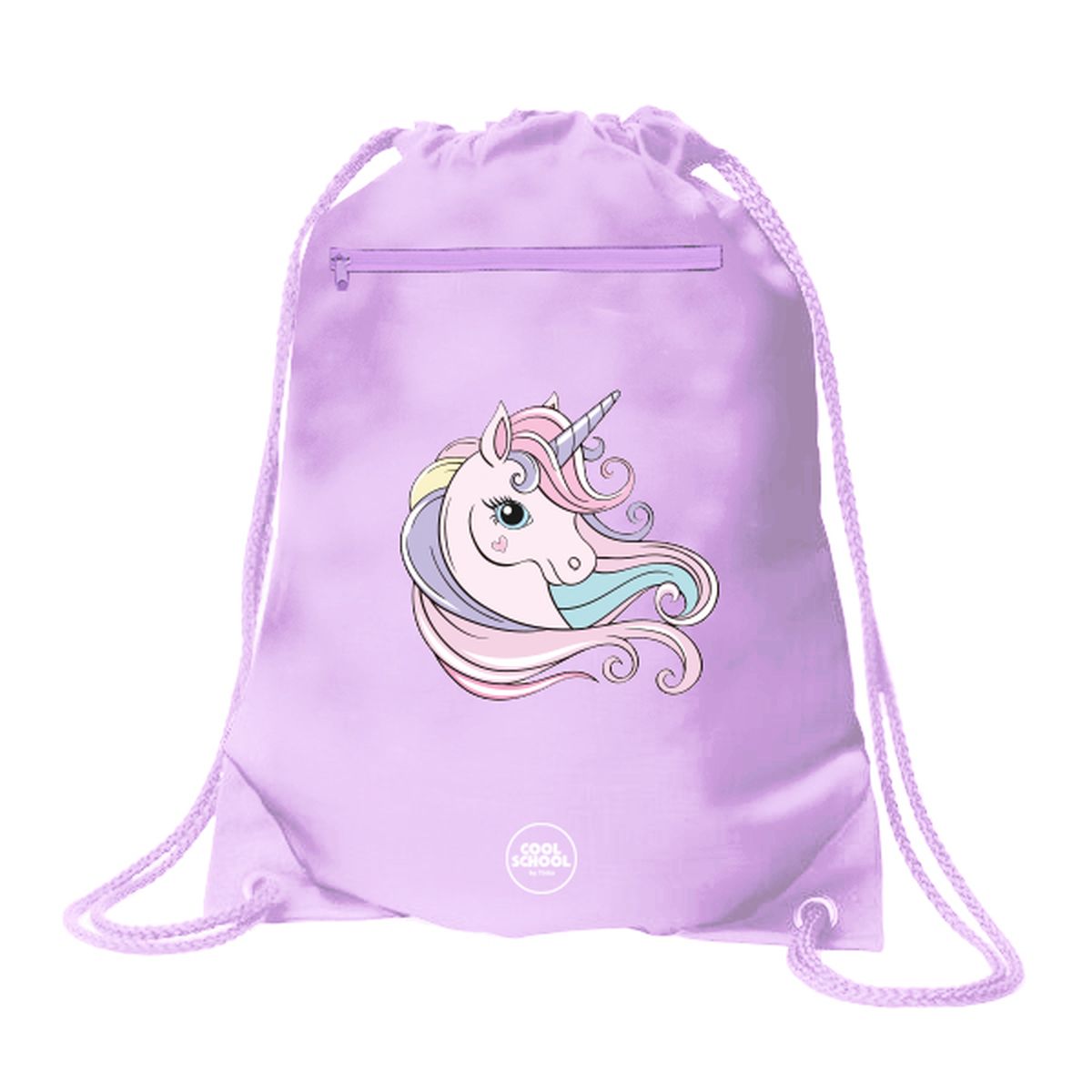 GYMBAG 34X45CM UNICORN LILLA TINKA COOL SCHOOL