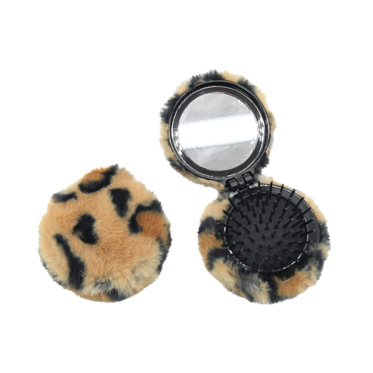 HÅRBØRSTE/SPEIL SAMMENLEGGBAR BRUN TINKA WILD STUFF