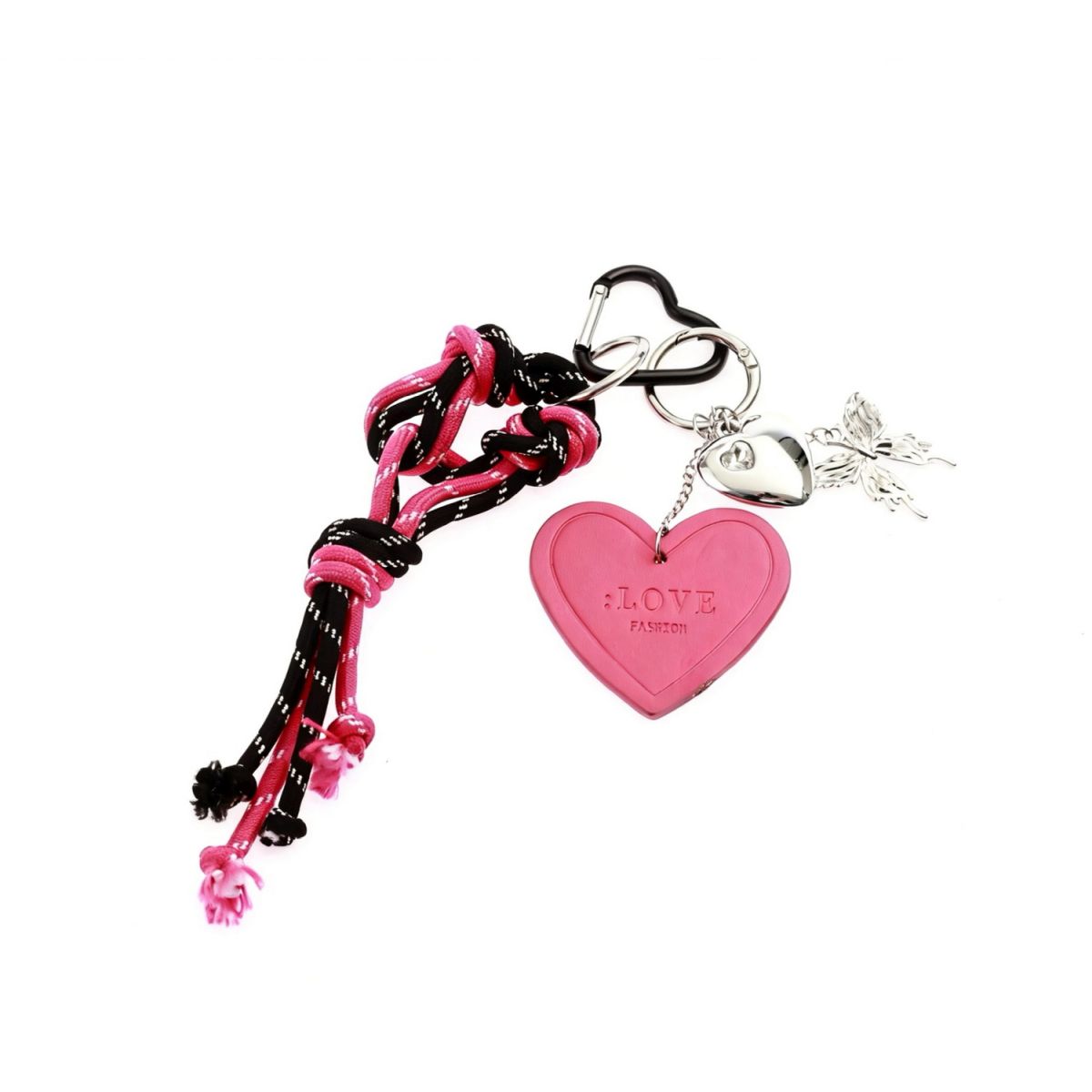 BAG CHARM ROSA HJERTE TINKA