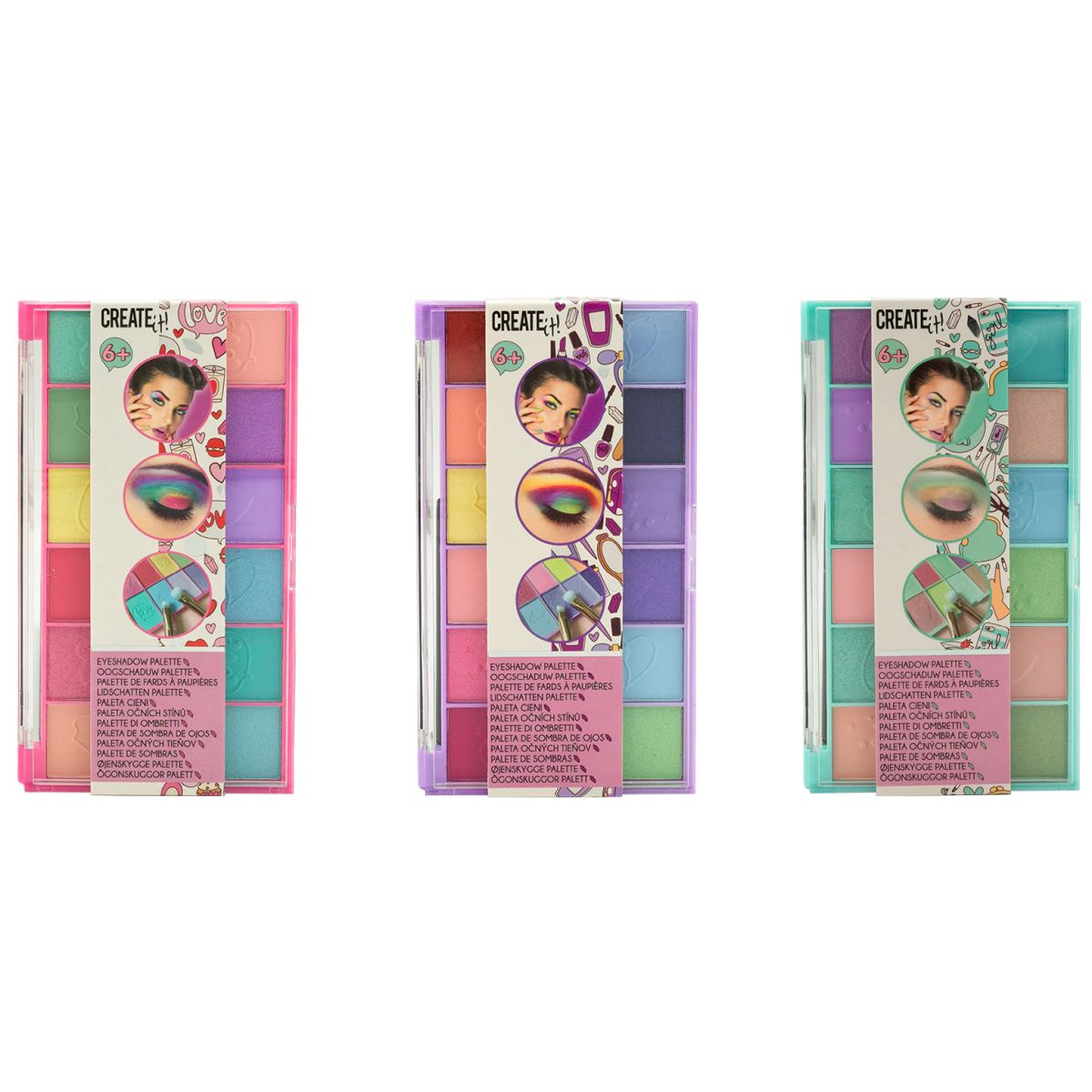 PAKKE (6PK) ØYENSKYGGE PALETT 3ASS CREATE IT!*** PAKKE (6PK) ØYENSKYGGE PALETT 3ASS CREATE IT!***