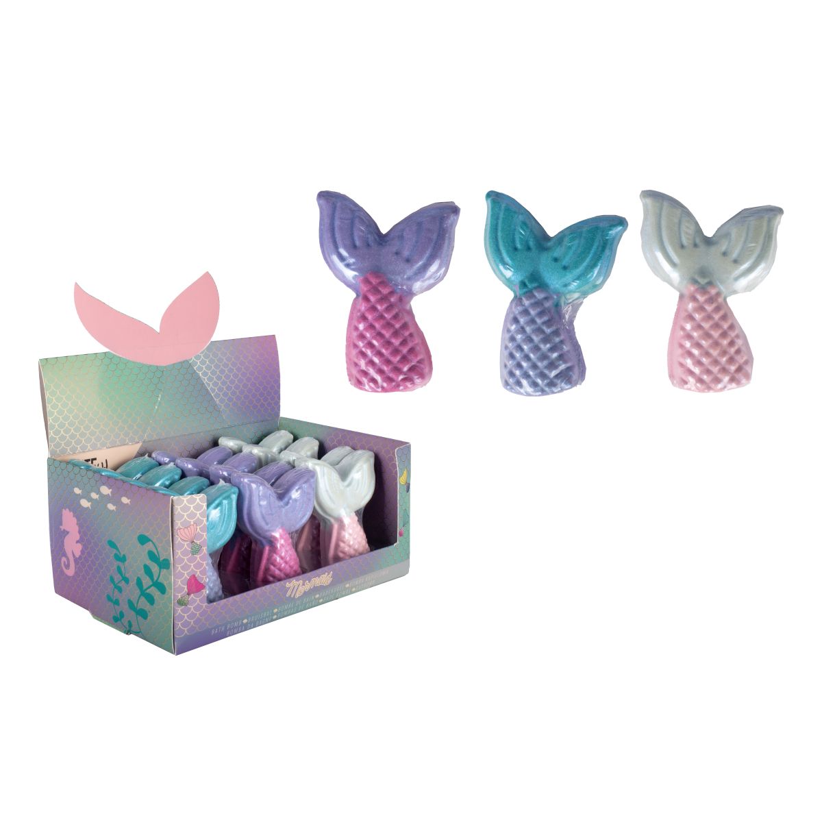 PAKKE (12PK) BADEBOMBER HALE 3ASS MERMAID CREATE IT! ***