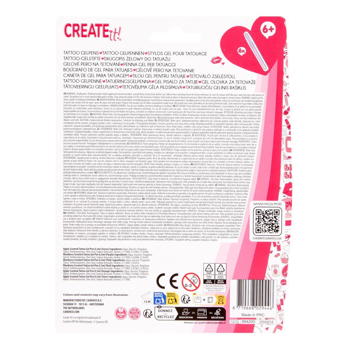 TATTOO PERFUME PEN 6X&2 STENCIL CREATE IT!