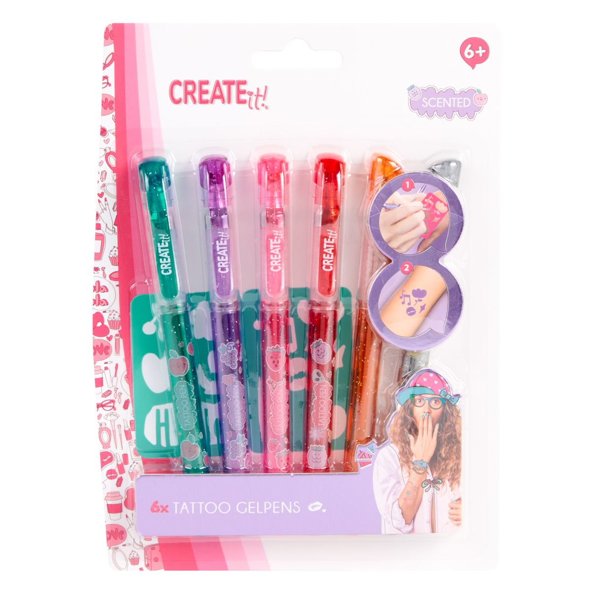 TATTOO PERFUME PEN 6X&2 STENCIL CREATE IT!