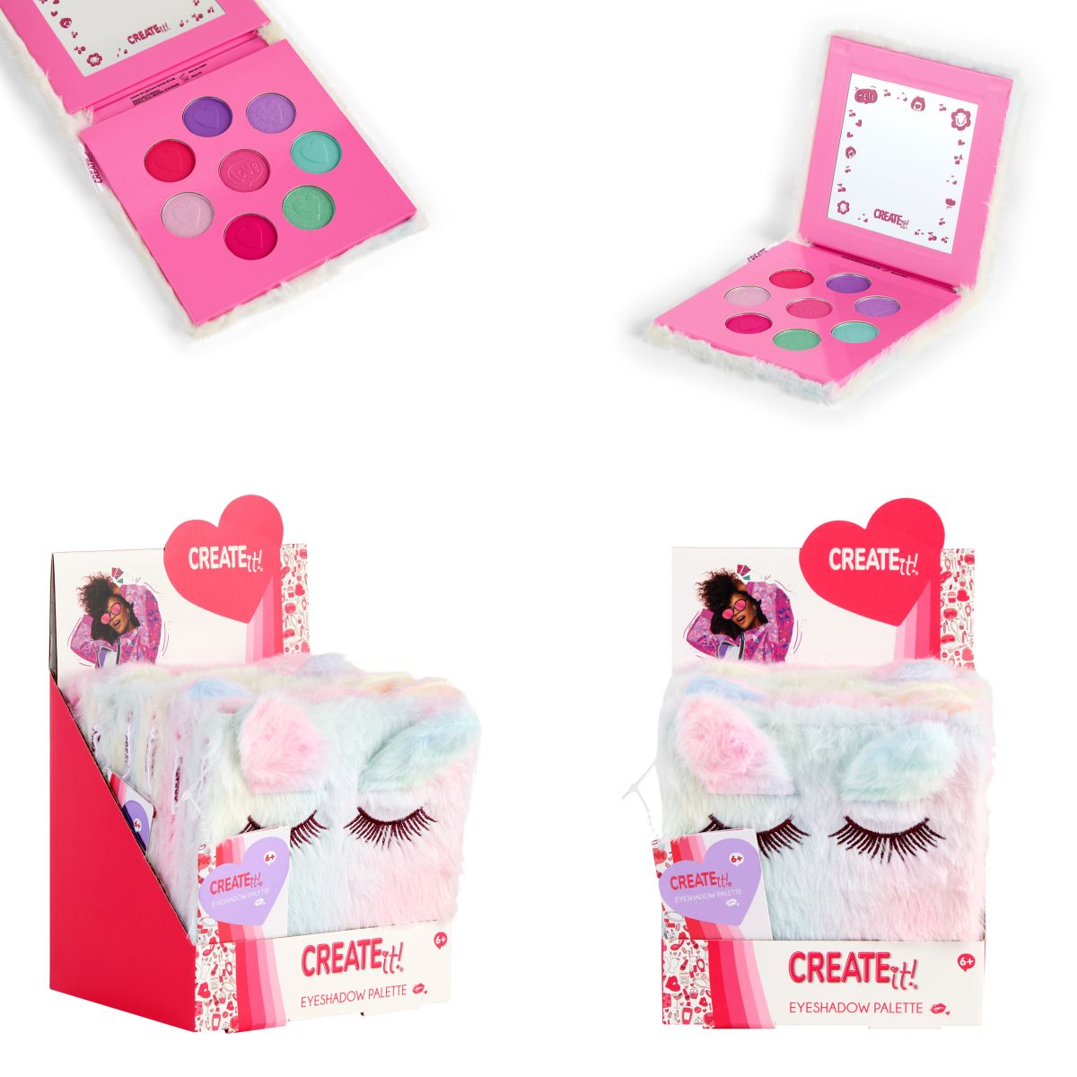 ØYENSKYGGE PALETT 8STK. I PLYSJETUI CREATE IT!