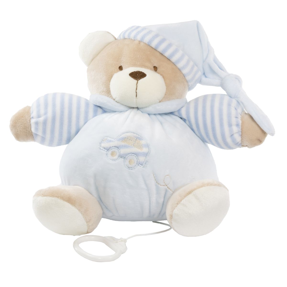 BAMSE MED MUSIKK 22CM BLÅ TINKA BABY