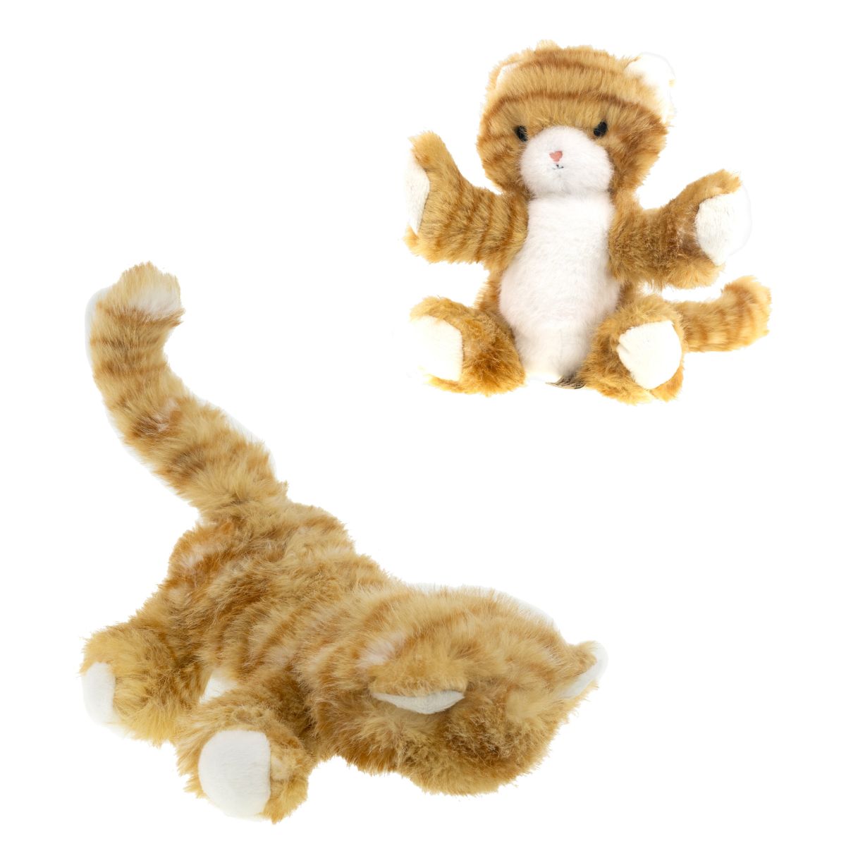 PUSEKATT LYS BRUN M/STRIPER 20CM TINKA PLYSJ