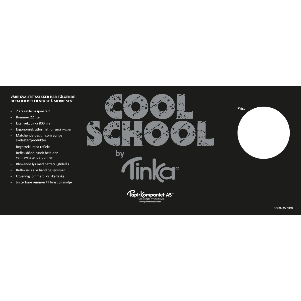 HEADER TIL SKOLESEKK STATIV HEADER TIL SKOLESEKK STATIV