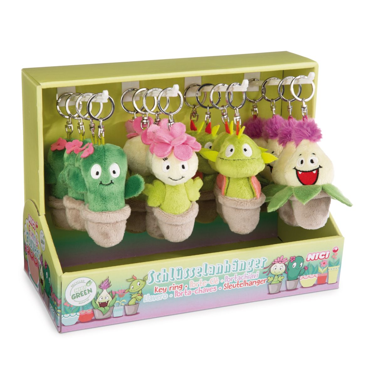 PAKKE FUNNY FLOWERS NØKKELRINGER NICI