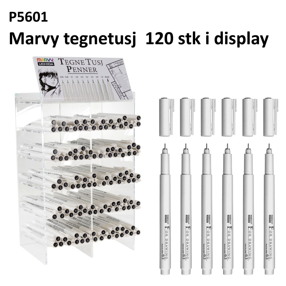 PAKKE TEGNETUSJ MARVY 120 STK PAKKE TEGNETUSJ MARVY 120 STK